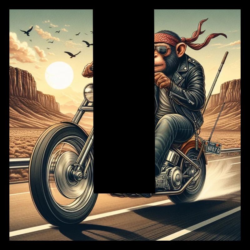 Singe cool sur un hélicoptère