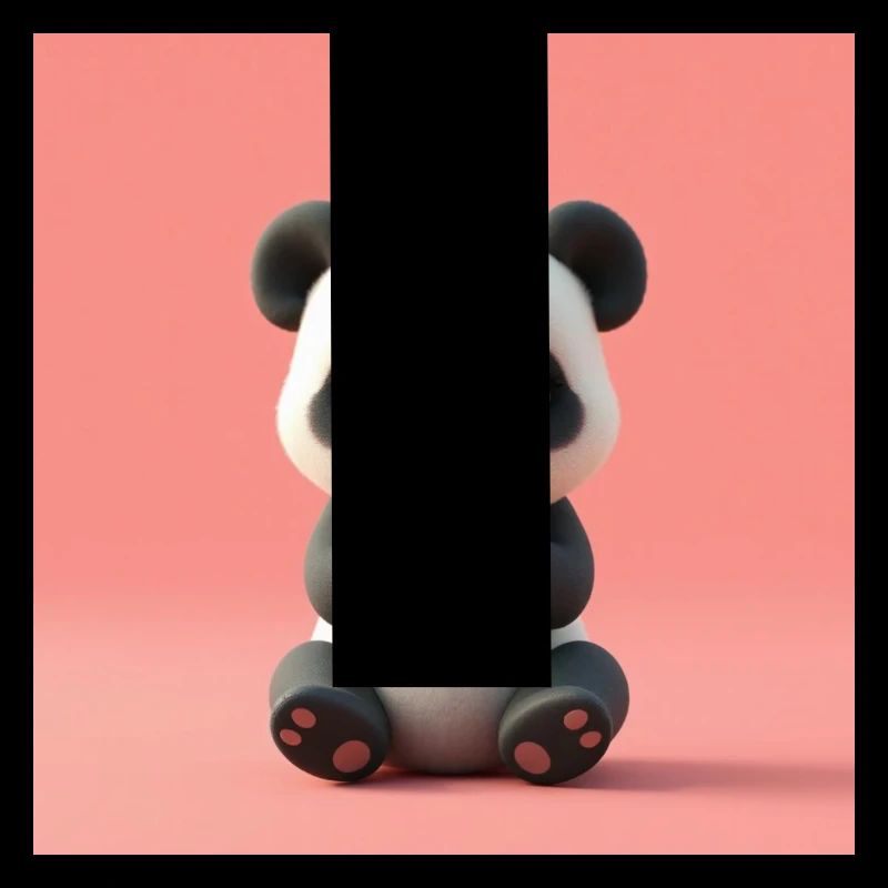 Panda mit Cartoon-Effekt