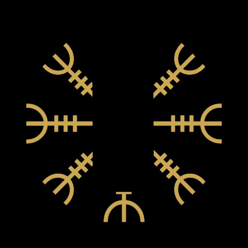 Nordische Rune Algiz - Schutzsymbol Wikinger