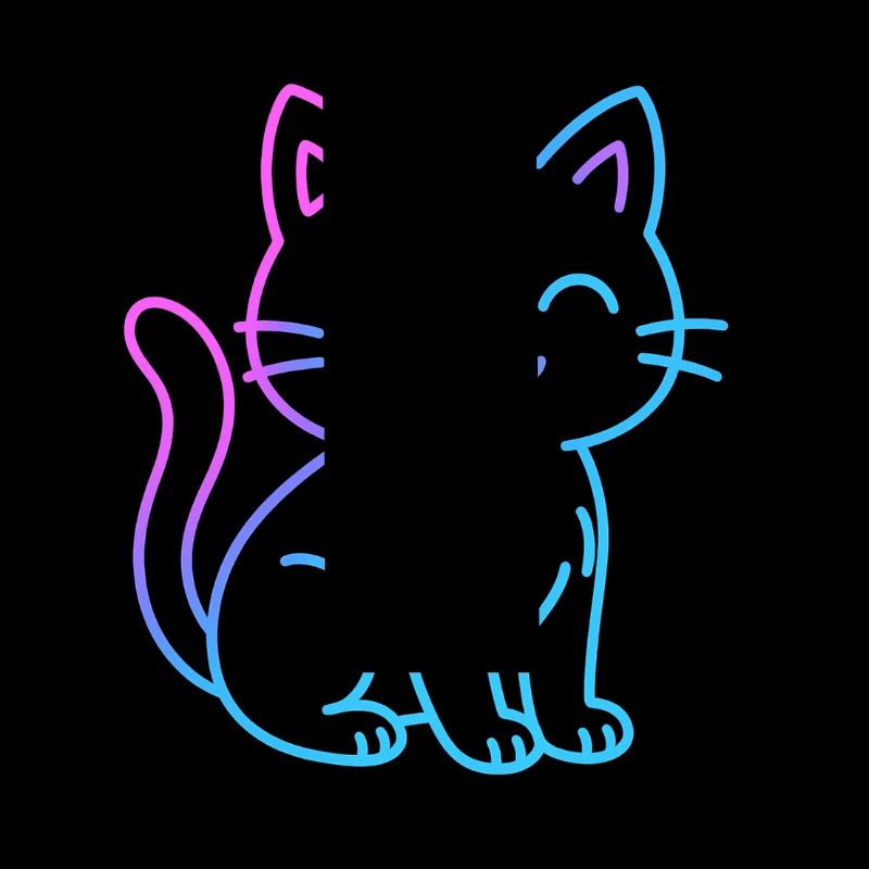 Neon gradient cat buddy