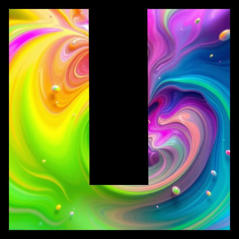 Farbwirbel Neon Regenbogen