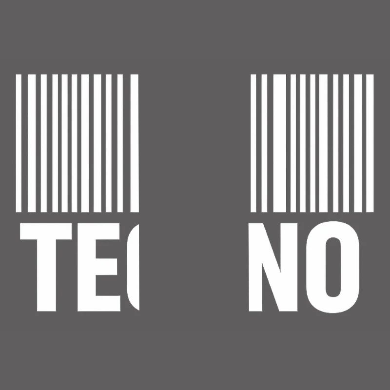 Modèle de code-barres techno