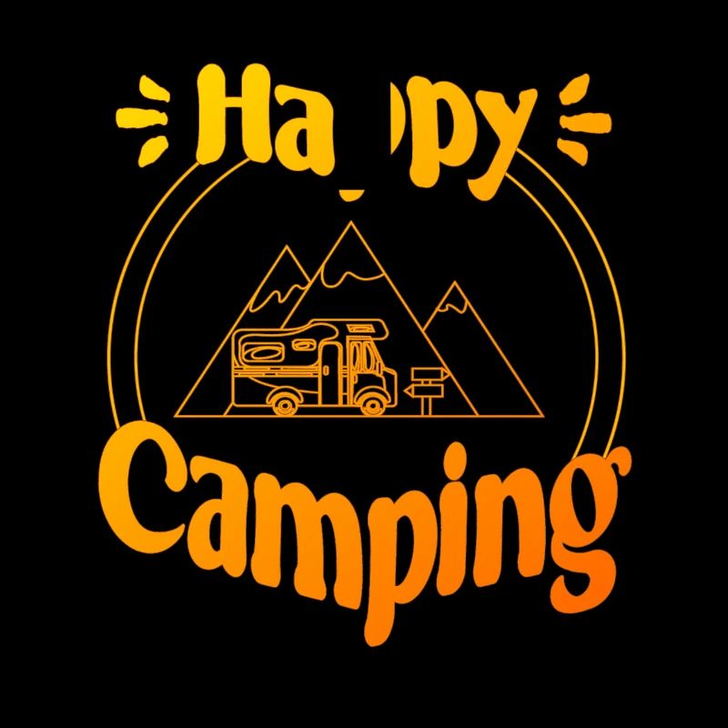 Happy Camping - conception graphique joyeuse et cool