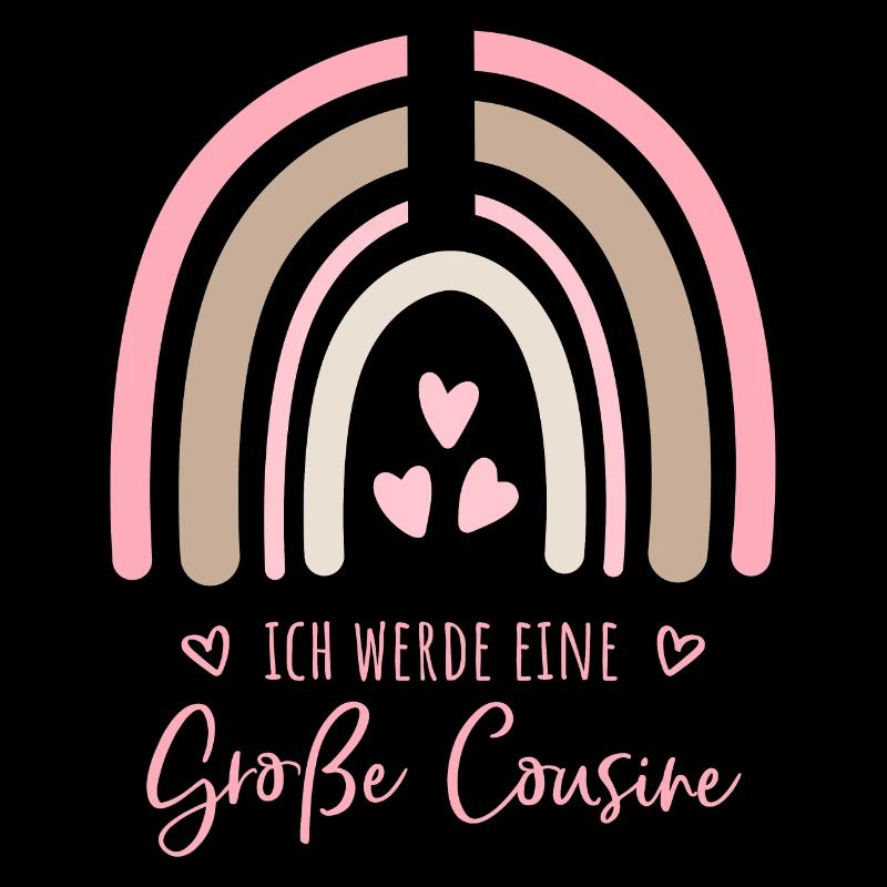 Ich werde eine große Cousine Boho Regenbogen