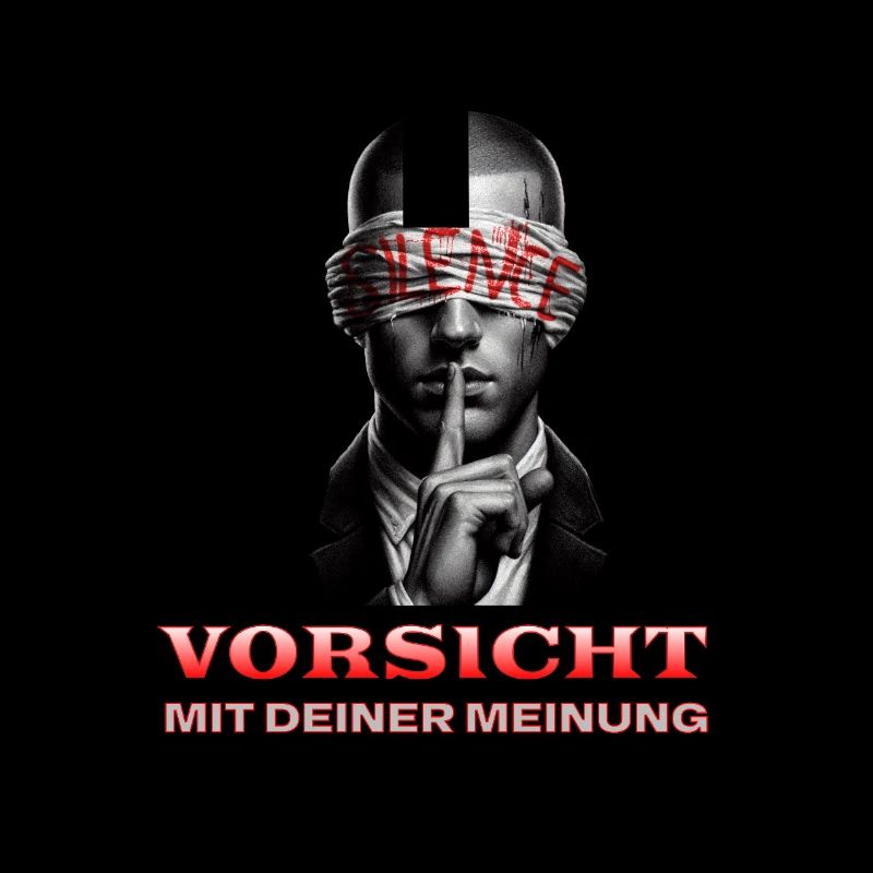 Vorsicht, Subtile Botschaft mit Augenbinde