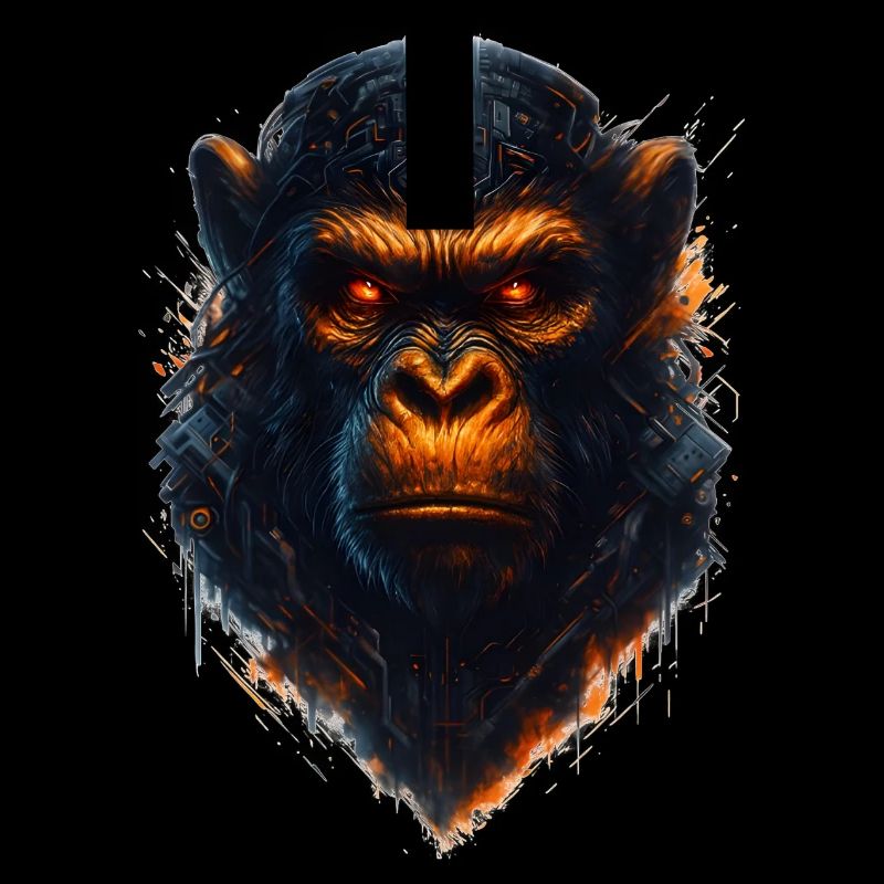 Cyberpunk Affe