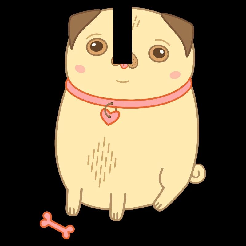 Mops beige süßer Hund Geschenk Mopsmama
