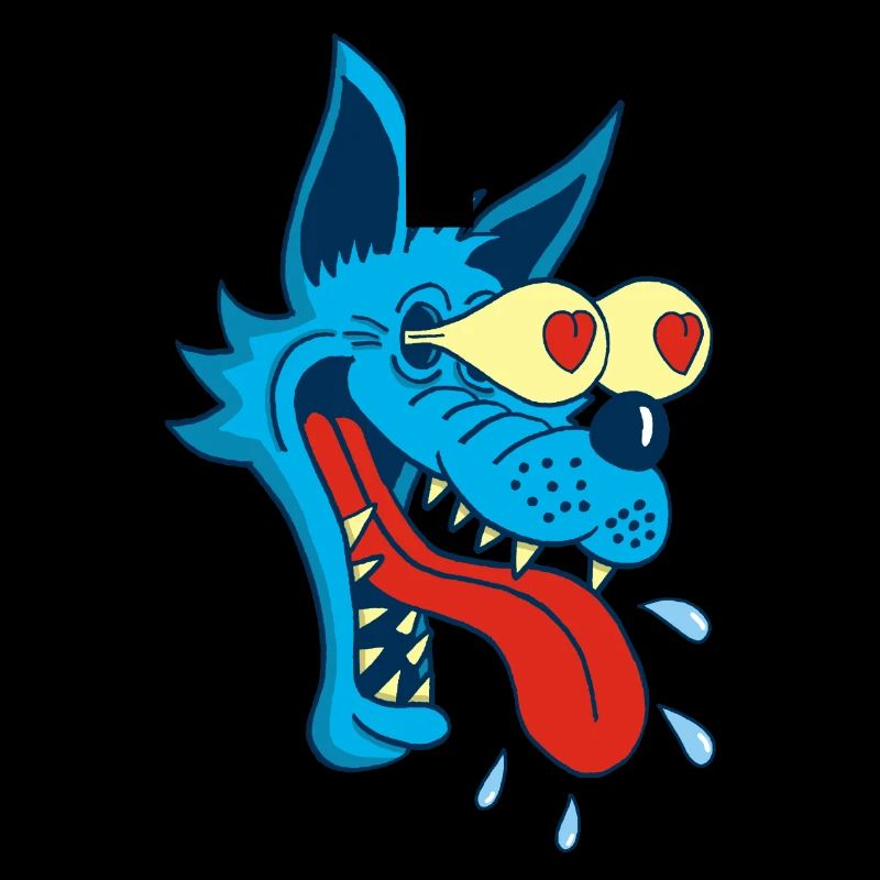 Blauer Wolf verliebt