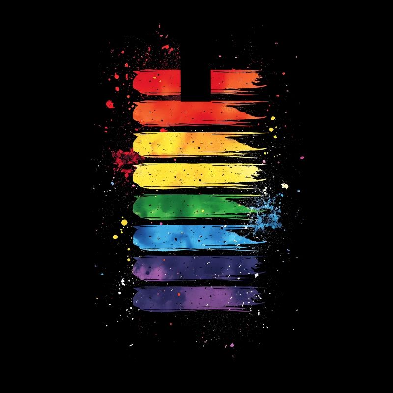 Subtle and Cool Dripping Pride Flag Rainbow Design