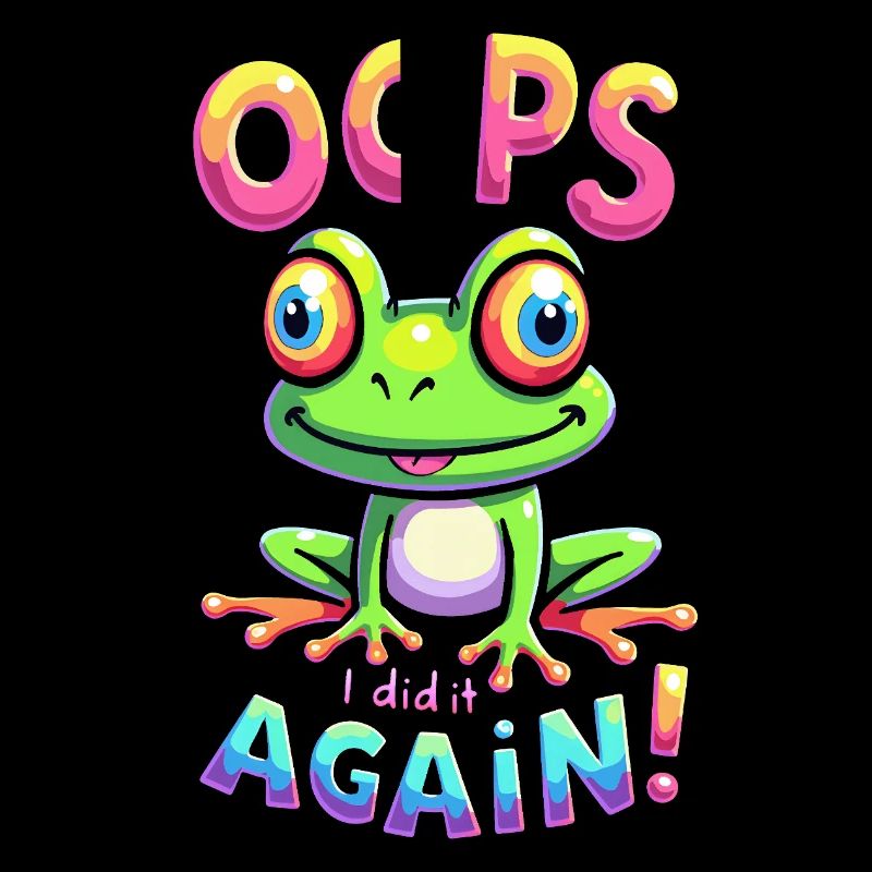 Colorful Frog with Optimistic Message