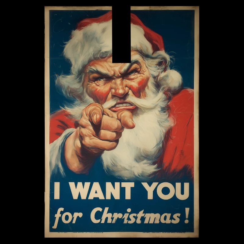 Weihnachtsmann Werbeplakat