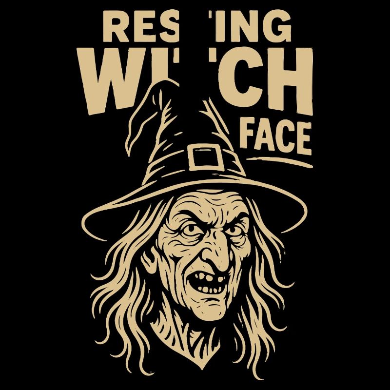 Resting Witch Face Halloween Costume Fun