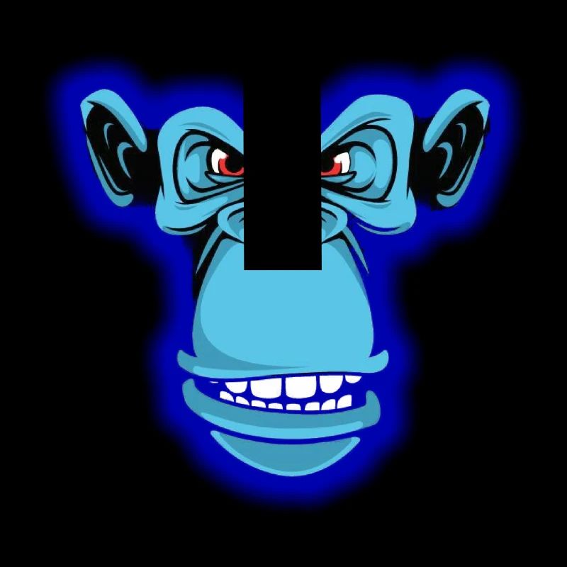 Blauer Affe