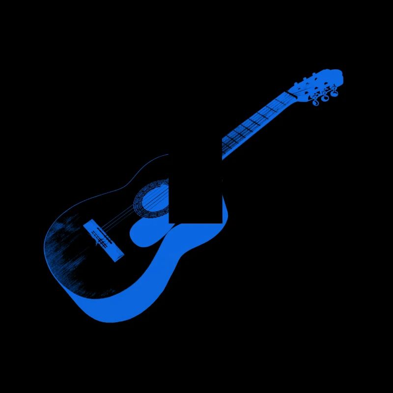 Impression de guitare acoustique astucieuse