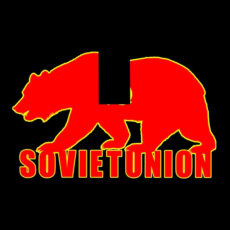 Union soviétique ours avec drapeau
