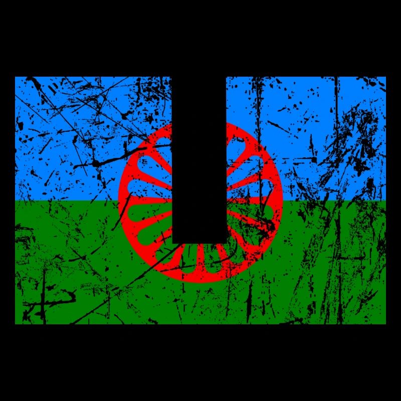 Flagge der Roma oder Styago le Romengo