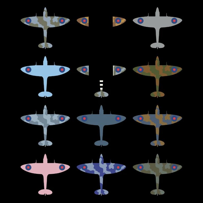 Avion de chasse de Spitfire / modèle de camouflage