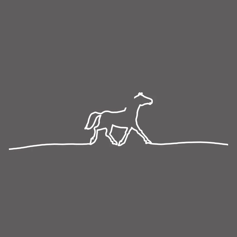 doux cheval - Lignes abstraite cheval idée cadeau