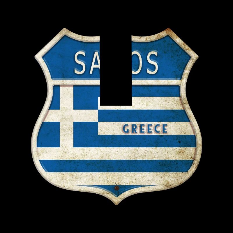 Samos Grèce Armoiries Drapeaux Design