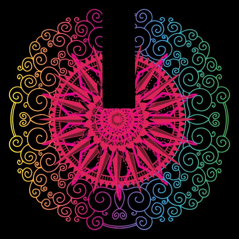 Regenbogen Mandala Gradient Kreis