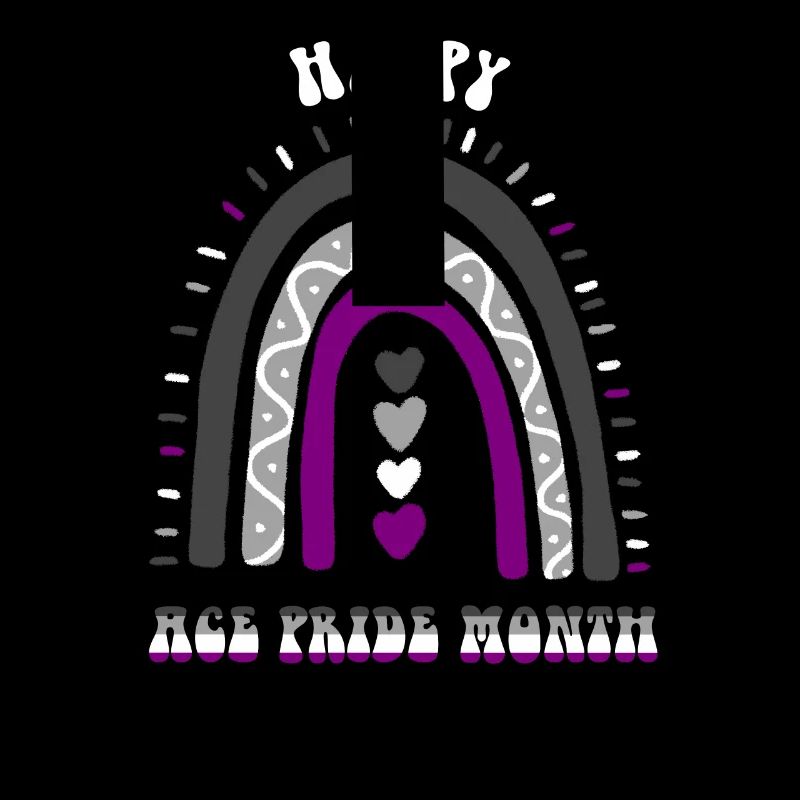 Happy Ace Pride Monat Asexual Boho Regenbogen