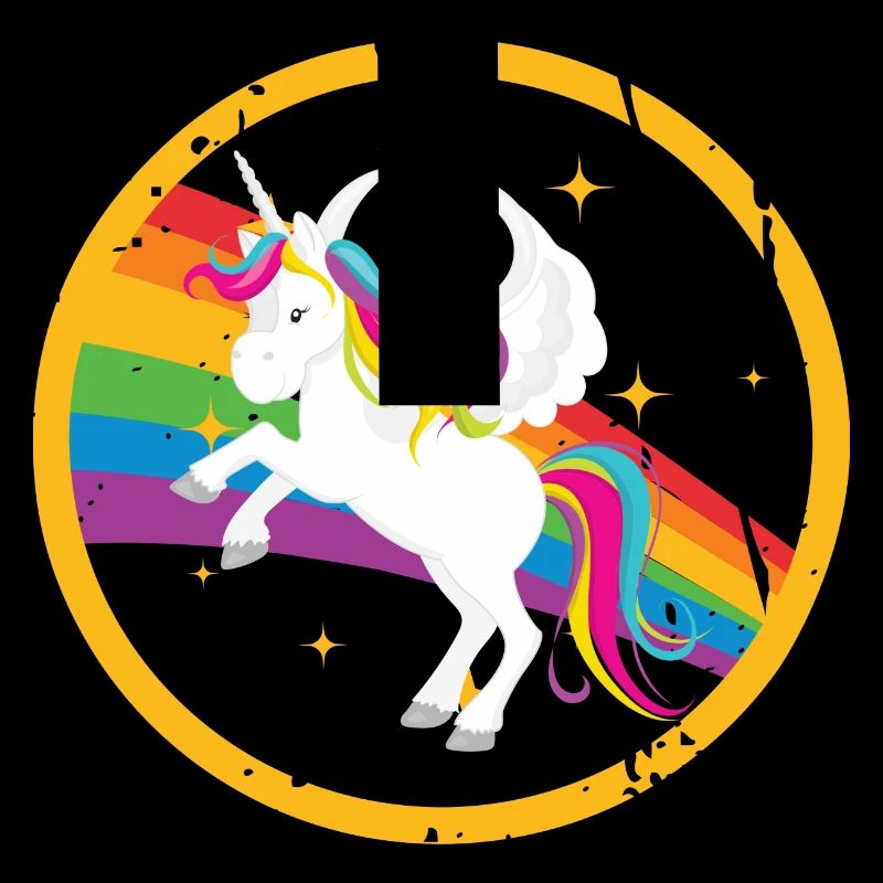 Fabelhafter Einhorn mit Regenbogenmähne