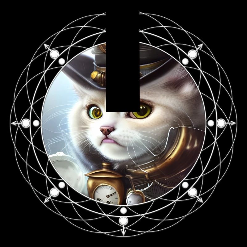 Cute steampunk kitten