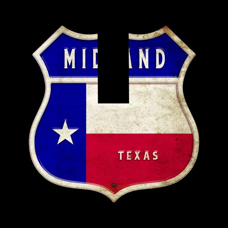 Midland Texas crest flag design