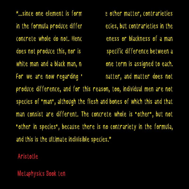 Aristotle Metaphysics Book ten