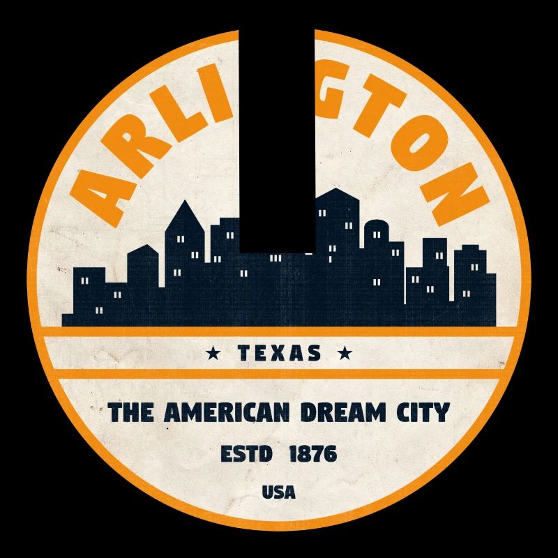 Arlington Skyline Retro Abzeichen