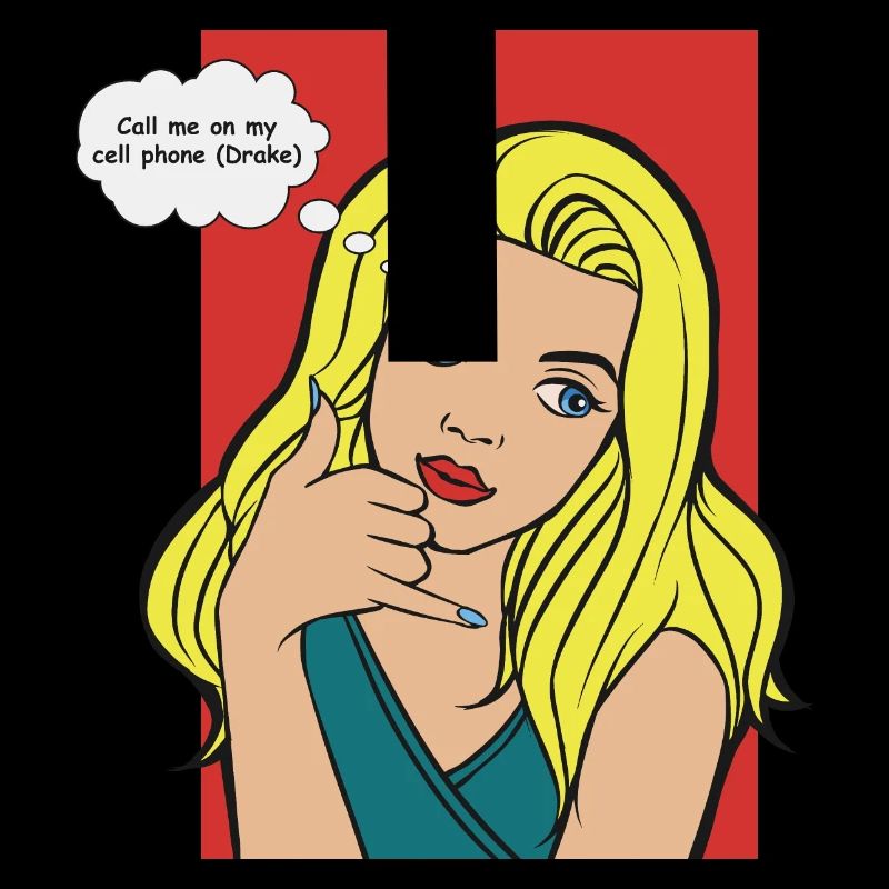Pop-Art Blond mit Denkblase
