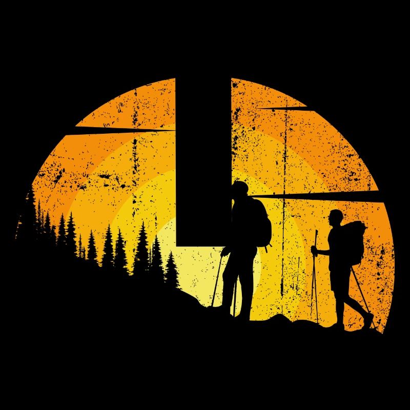 Silhouetten des Sunset Trail