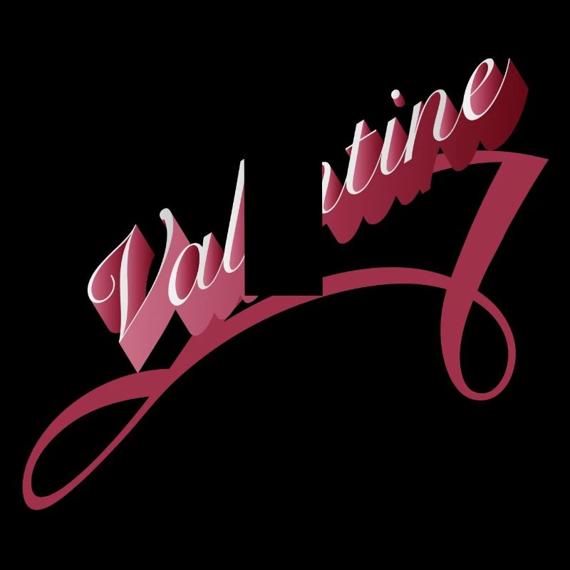typographie romantique de la Saint-Valentin dans les tons de rouge