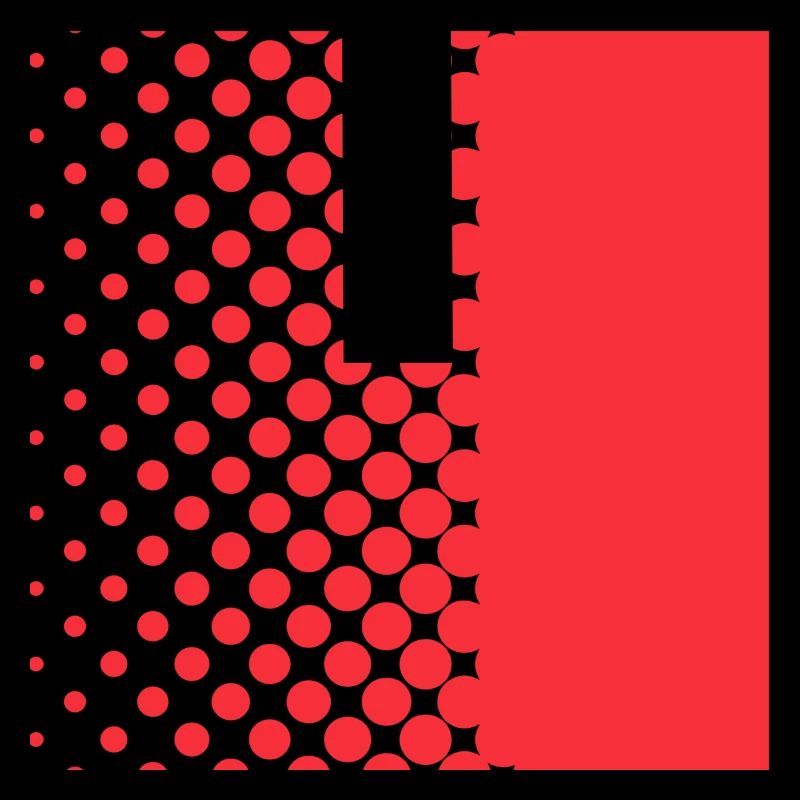 Halftone Gradient Rotes Panel