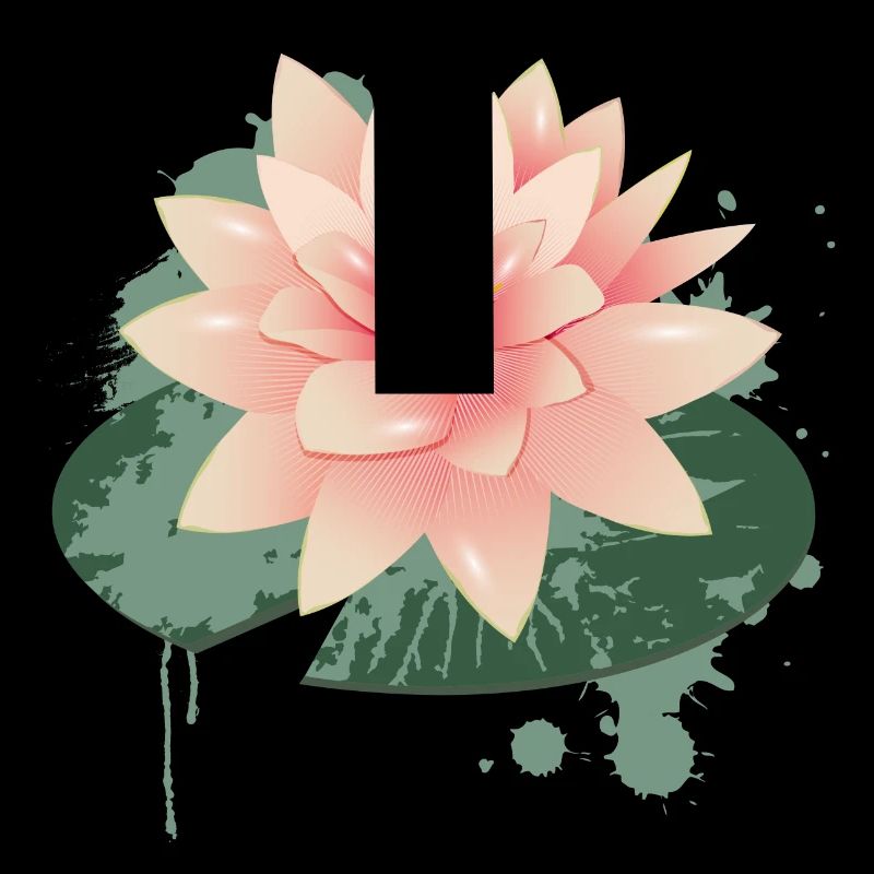 Graffiti de nénuphars avec nénuphar vert