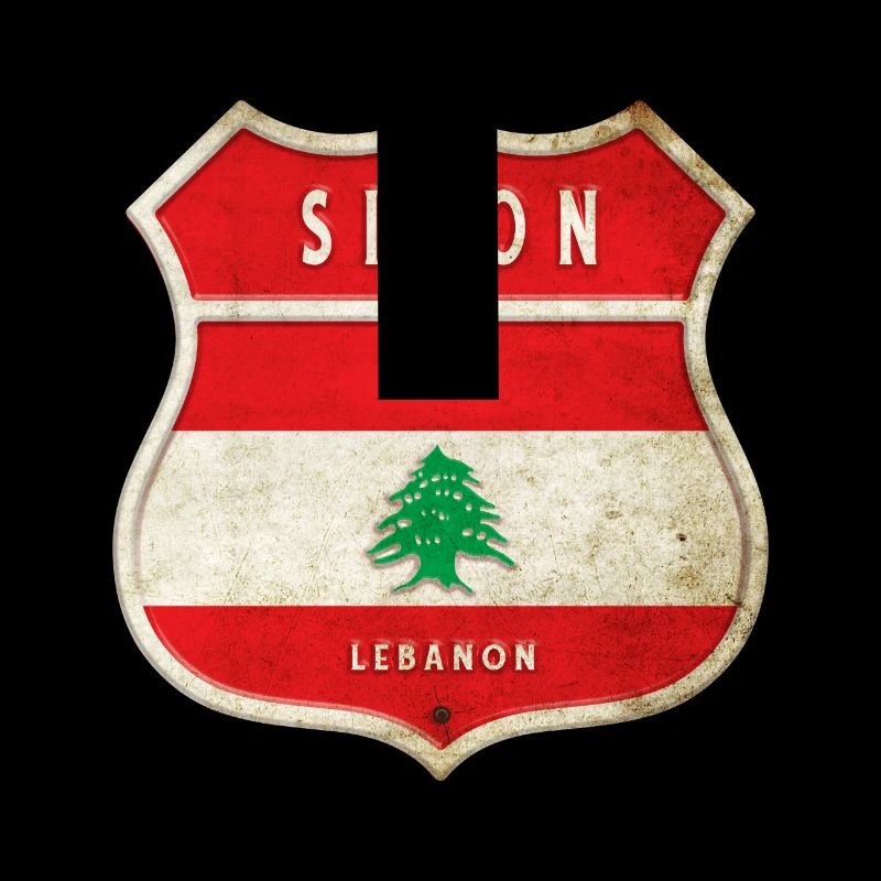 Sidon Liban Armoiries Drapeaux Design