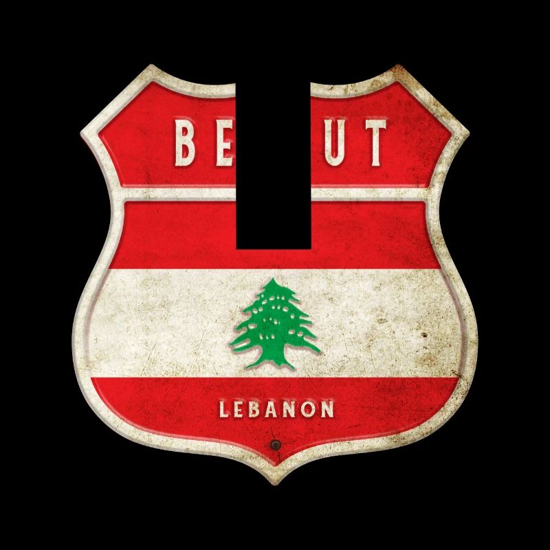 Beirut Libanon Wappen Flaggen Design