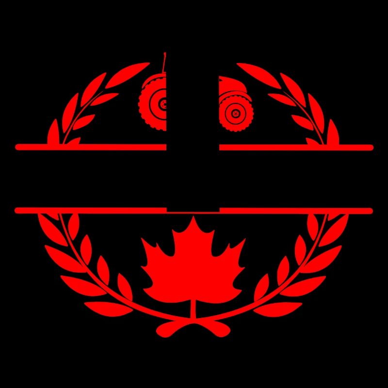 Couronne de laurier de tracteur de feuille d’érable du Canada