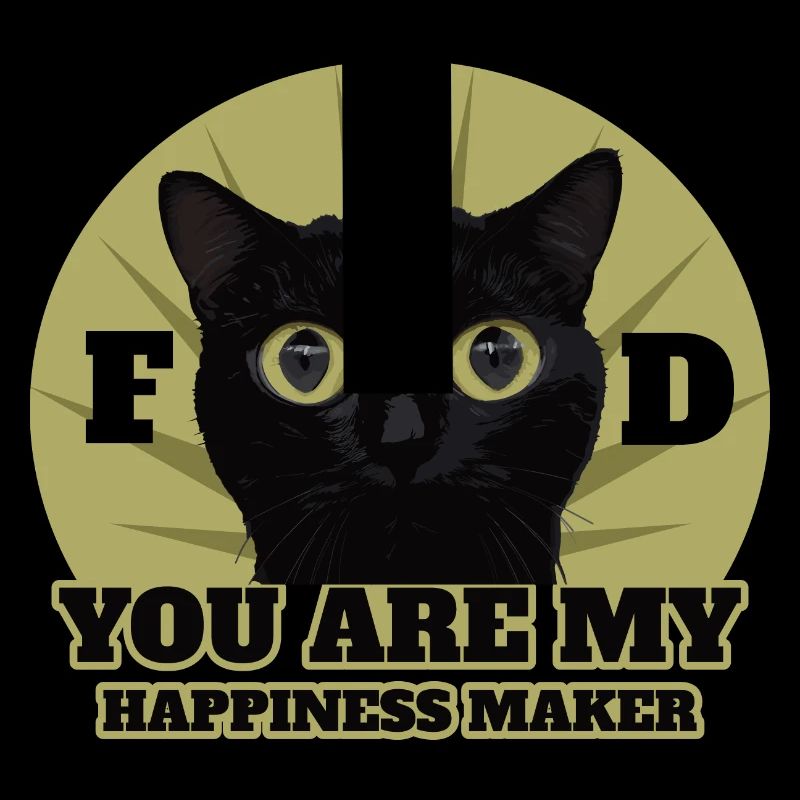 Chat noir mignon