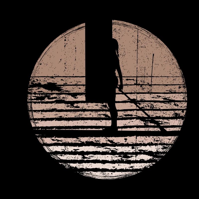 Sunset Paddleboard Silhouette