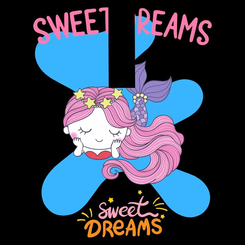 Whimsical Mermaid Sleeping Dreamer Design