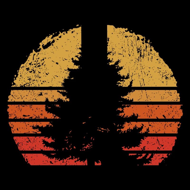 Sunset Pine Silhouette