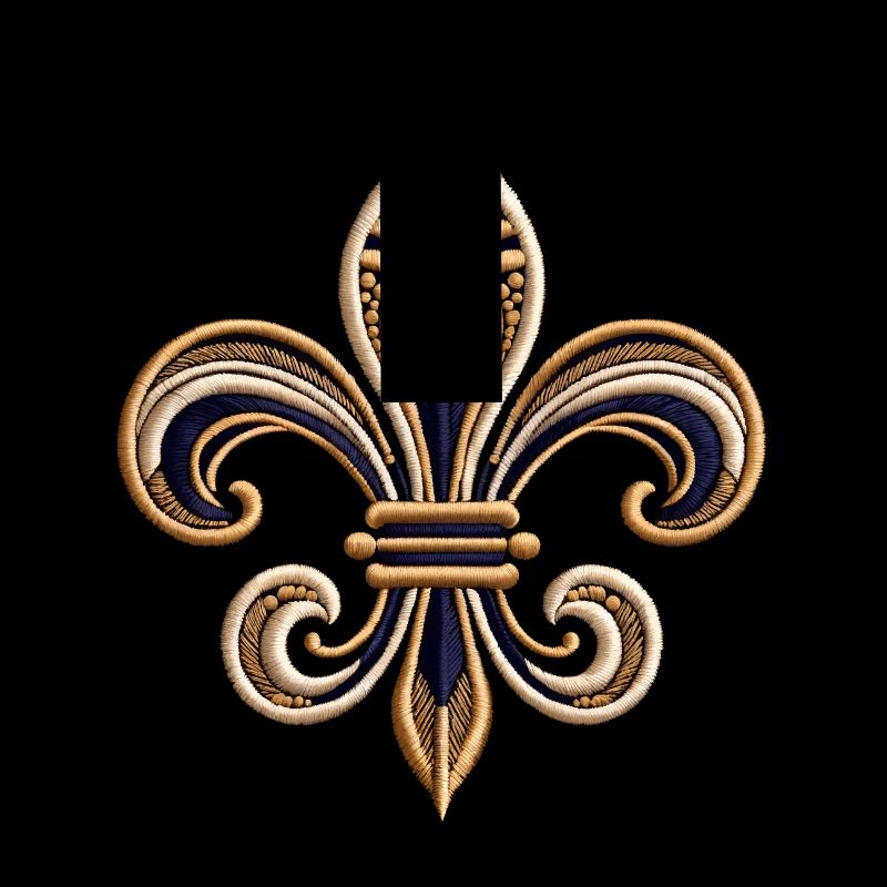 Elegant Fleur-de-Lis Embroidery Tee