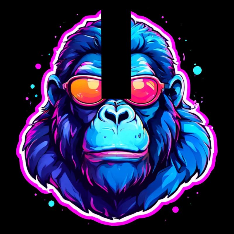 Ein cooler Gorilla mit Sonnenbrille