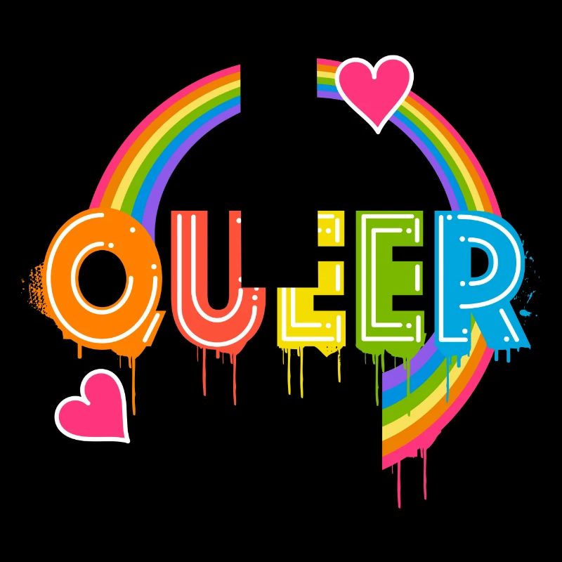 Queer Typografie Pride-Monat Gleiche Rechte LGBTQ