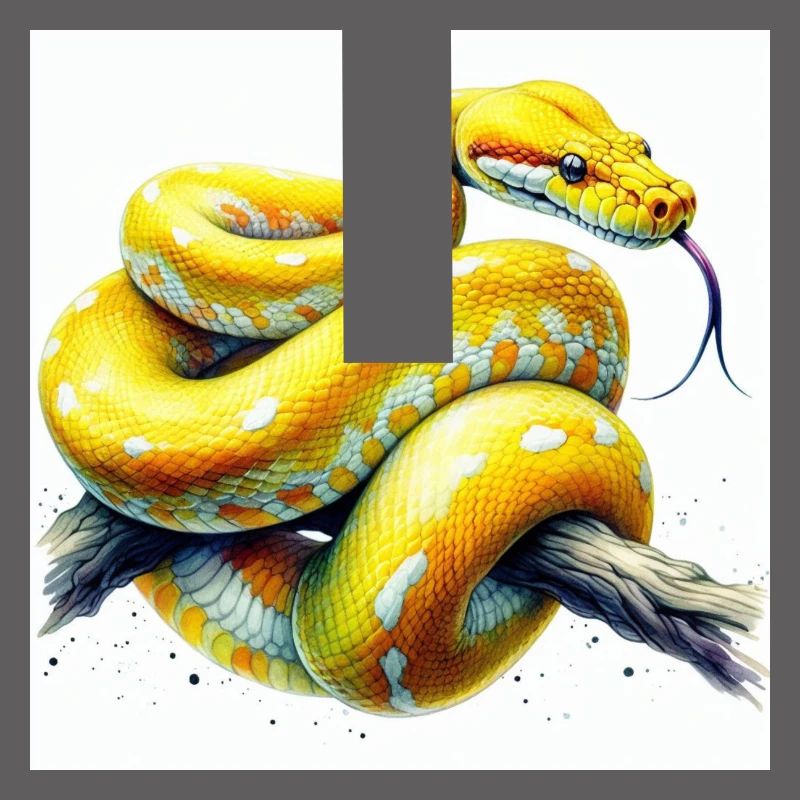 Gelbe Python