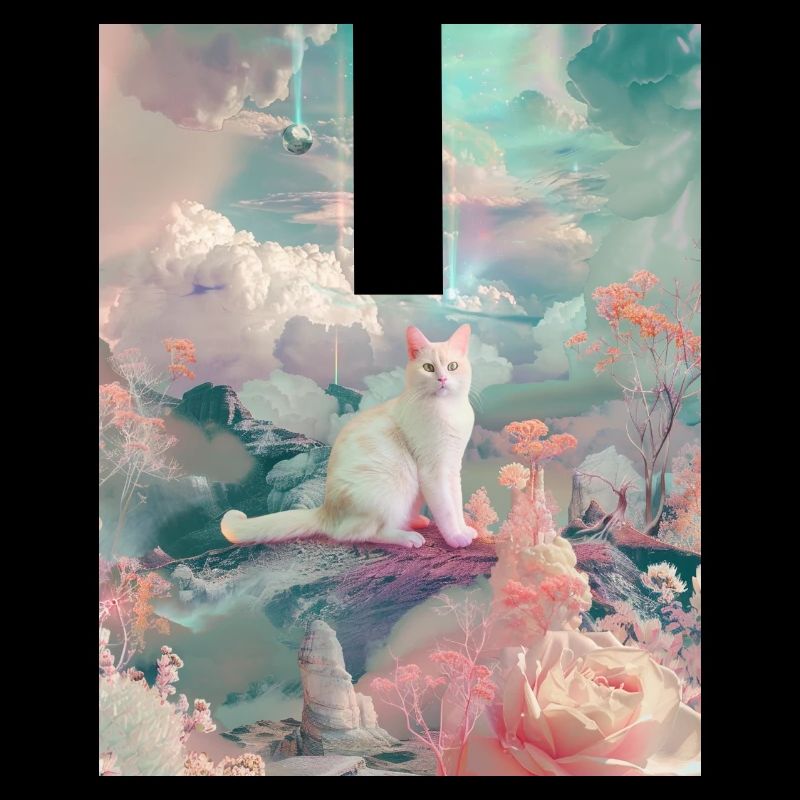 Chat pastel dans Dreamscape