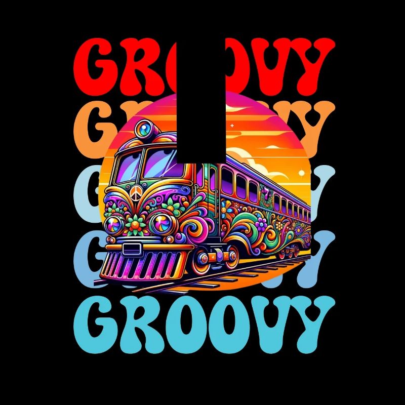 Groovy Psychedelischer Bus