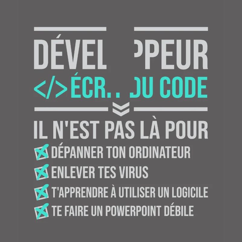Développeur écrire du code
