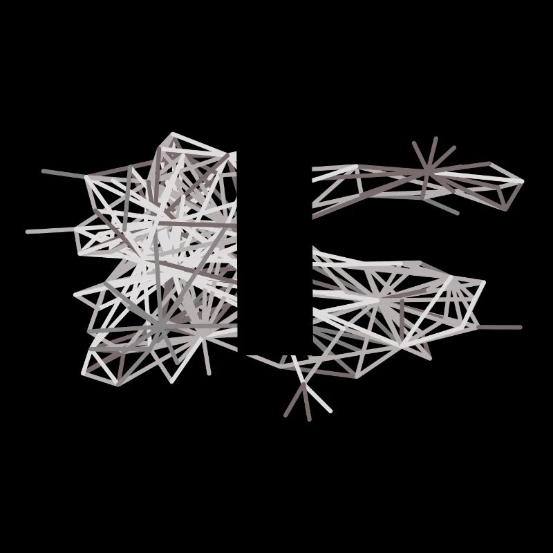 Connessione: Mesh di linee geometriche in grigio